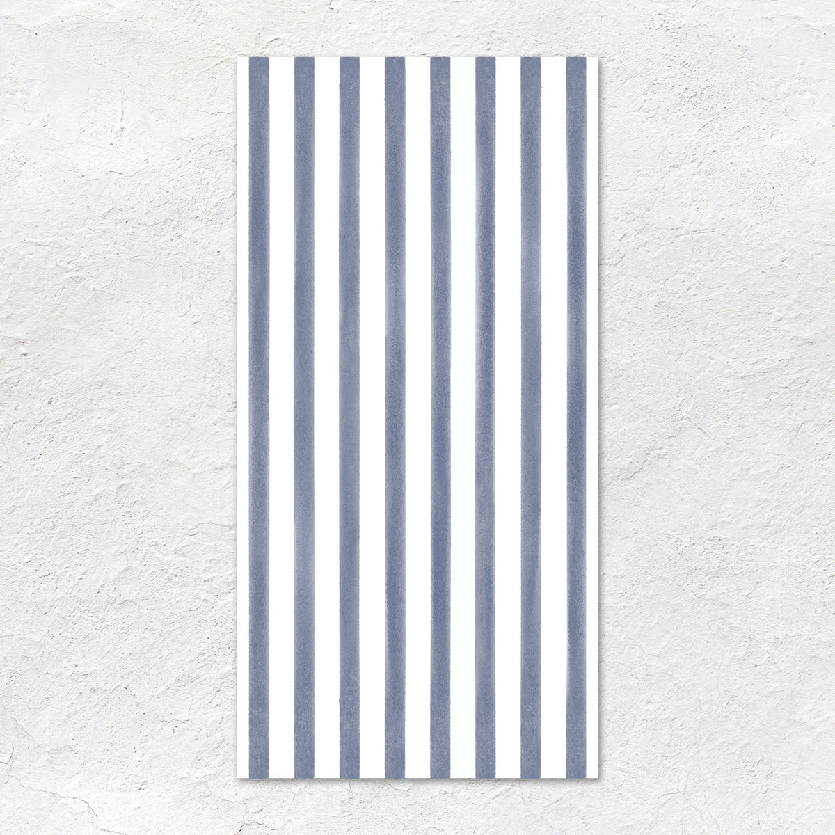 Promenade brighton 60x30cm rectangular beach towel with vertical navy blue and white stripes for beach use