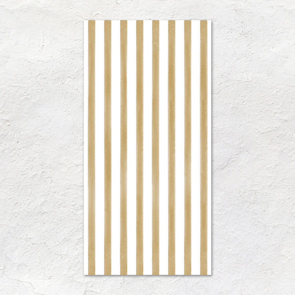 Rectangular promenade margate towel 60x30cm with vertical white and gold stripes suitable for beach or bath use