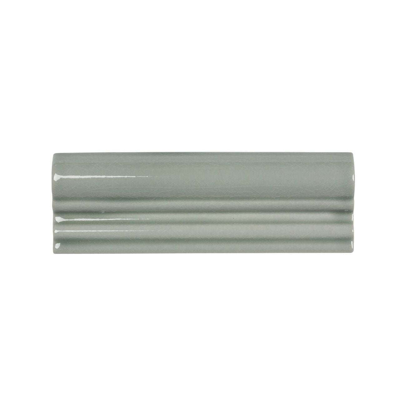 Retro Metro Gloucester Road green crackle-glaze ceramic dado border trim