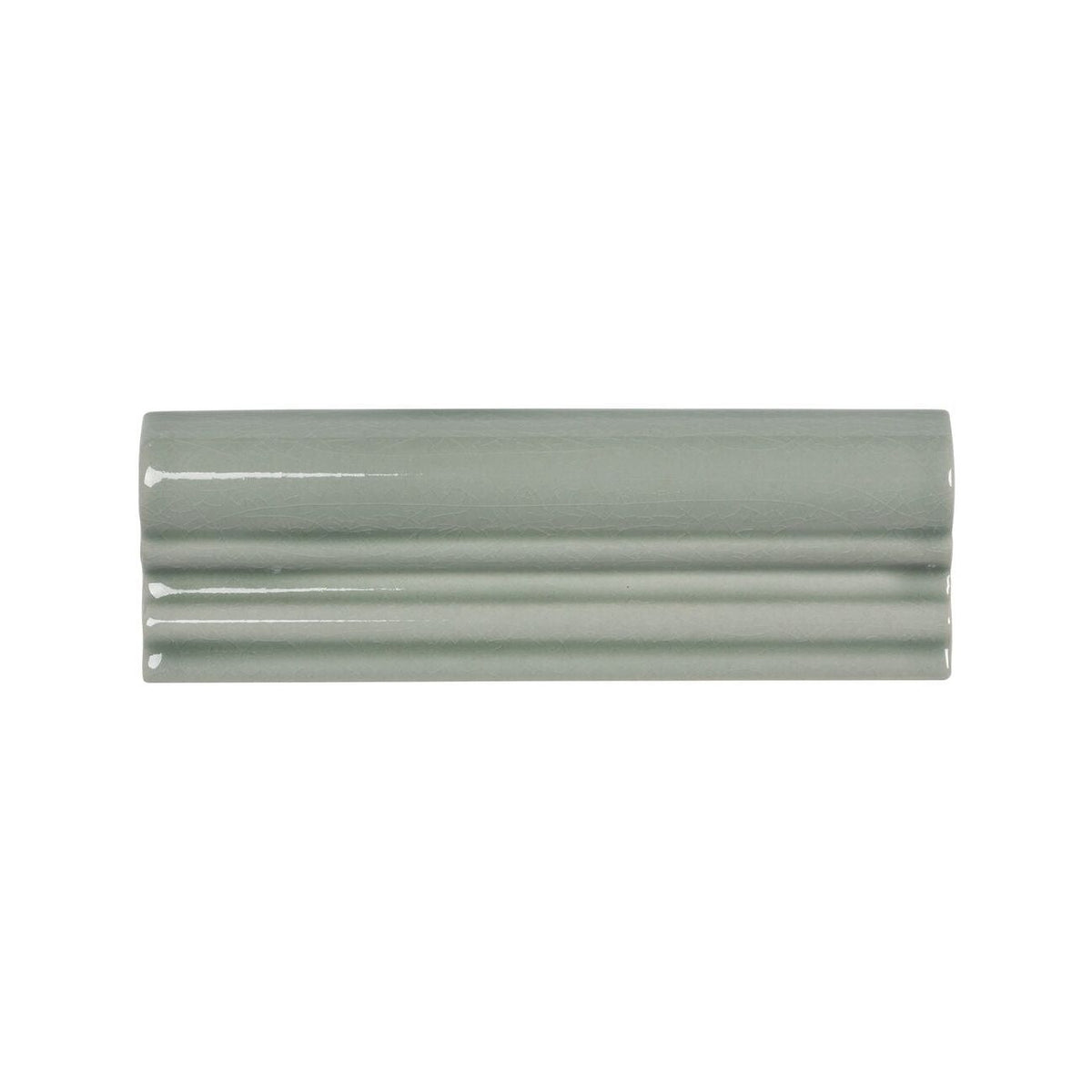 Retro Metro Gloucester Road green crackle-glaze ceramic dado border trim