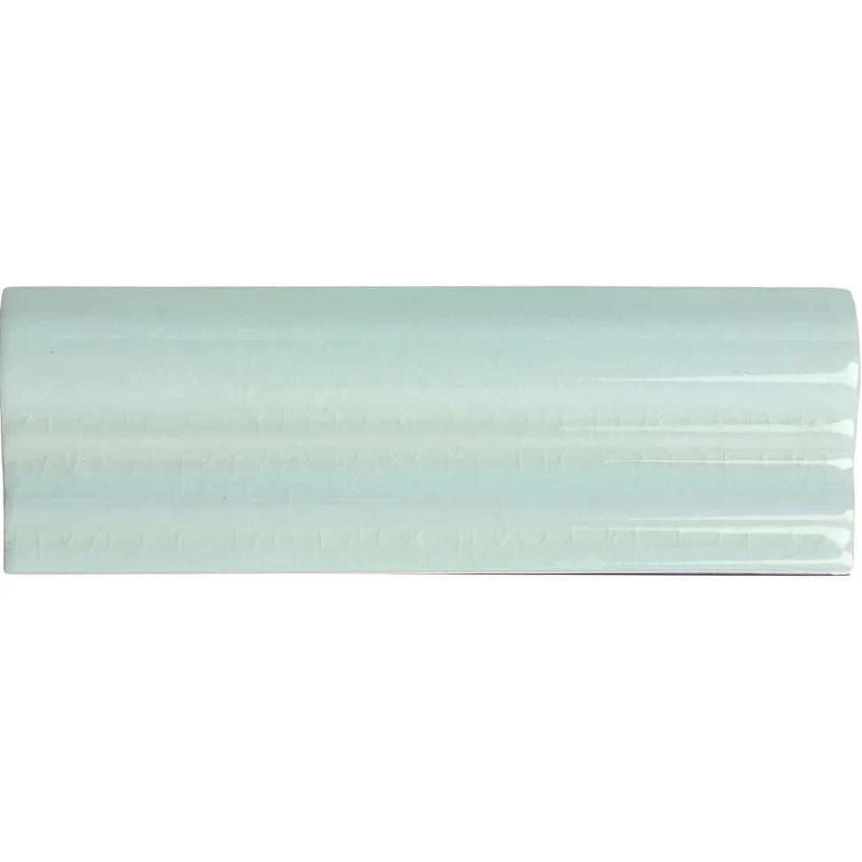 Retro Metro Lido Blue crackle-glaze ceramic dado border trim