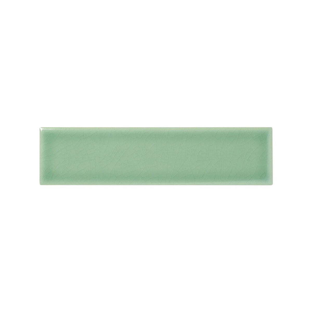 Retro Metro Lime House 5 x 20cm lime green crackle-glaze ceramic metro wall tile