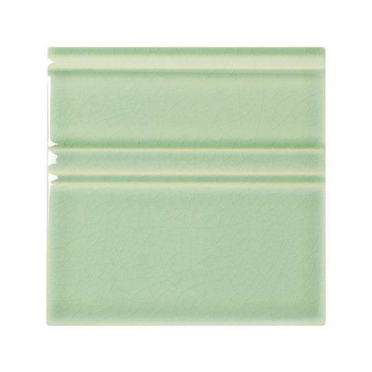 Retro Metro Lime House lime green crackle-glaze ceramic skirting tile