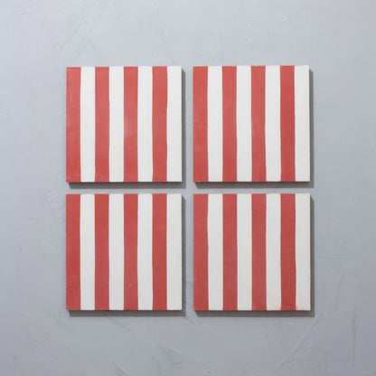 Rhubarb Midi Stripe Tile - Hyperion Tiles