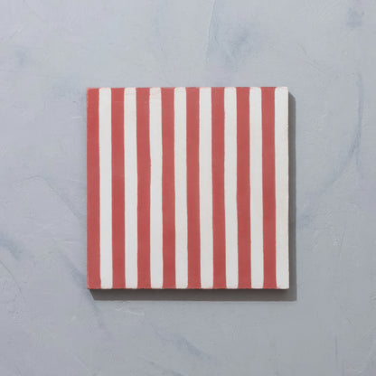 Rhubarb Skinny Stripe Tile - Hyperion Tiles