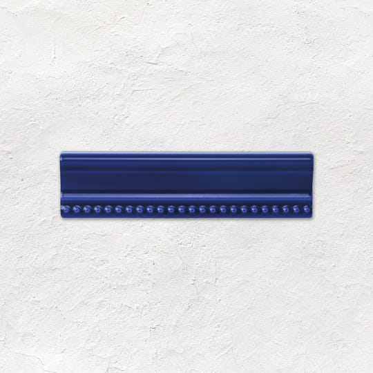 Royal Blue Hogarth Moulding Ceramic Wall Tile 152x38mm - Gloss