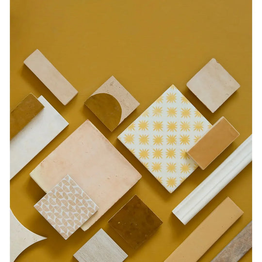 Medina Ochre Rectangle Handmade Moroccan Zellige Tile - alternate view