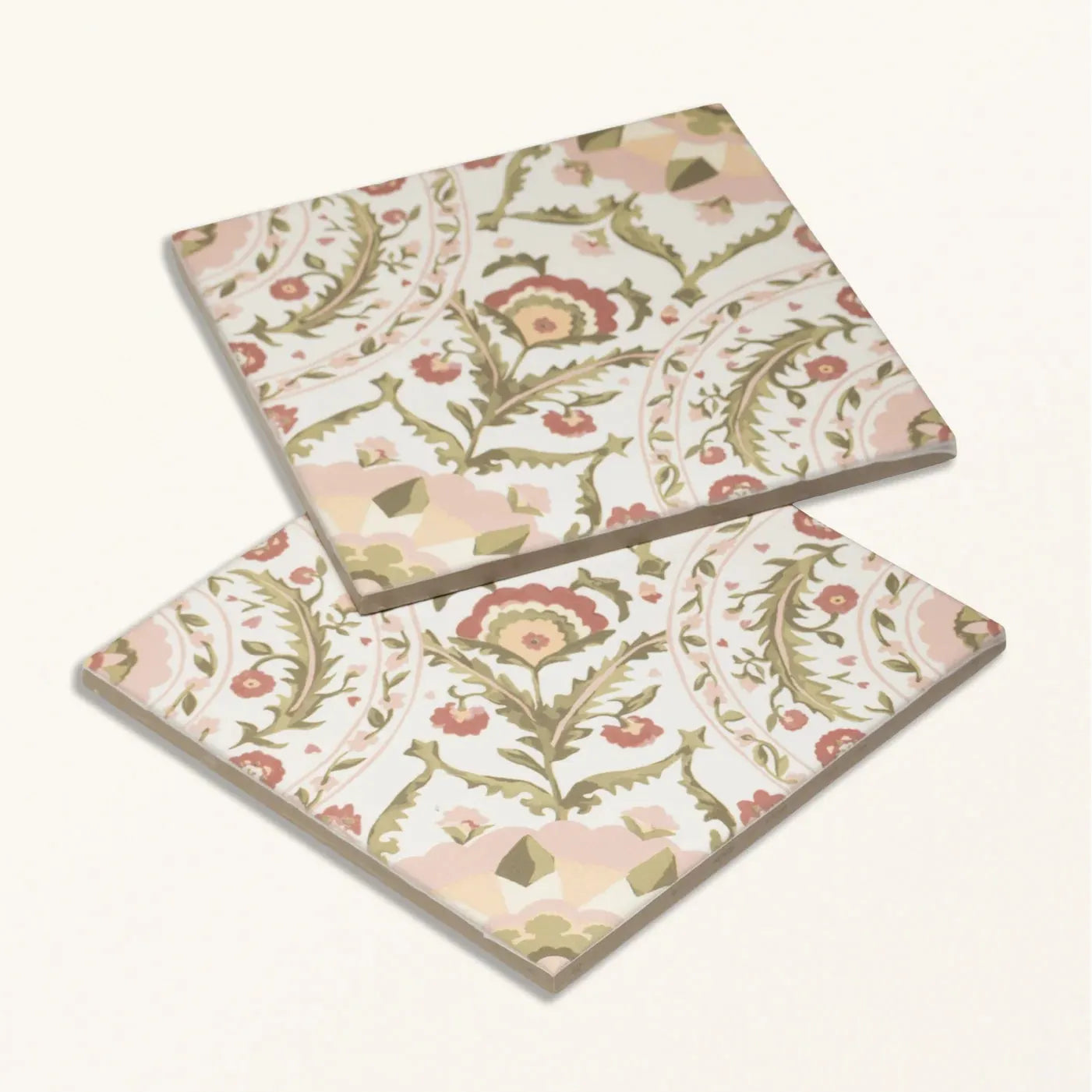 Sanderson Anthos Pink Porcelain Wall & Floor Tile 20x20cm