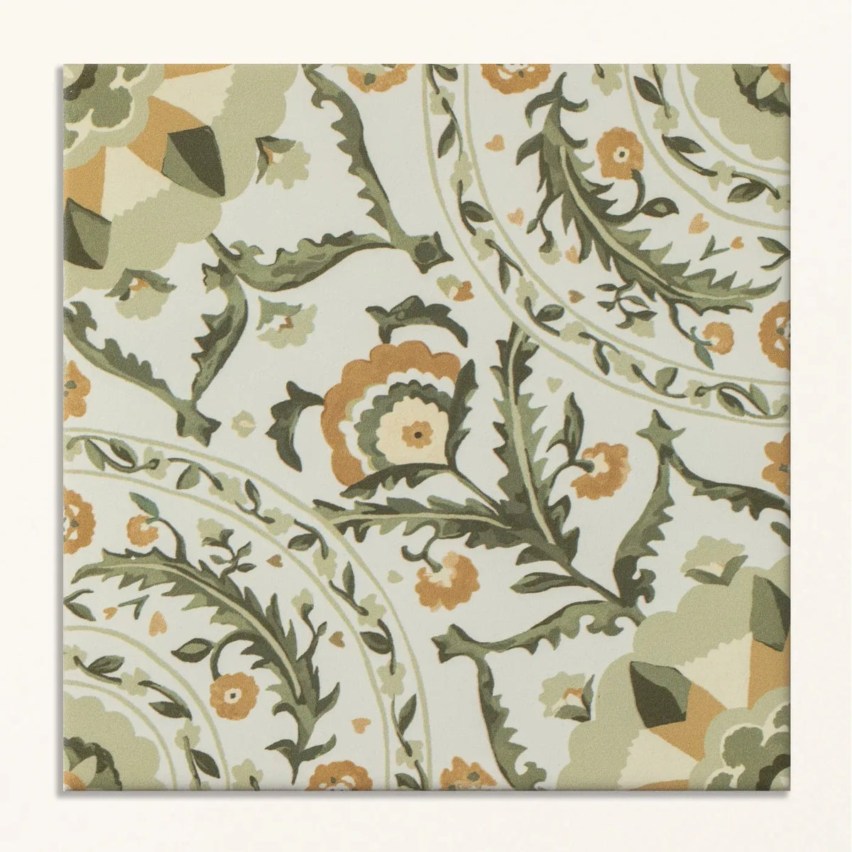 Sanderson Anthos Sage Porcelain Wall & Floor Tile 20x20cm - Matt - Green