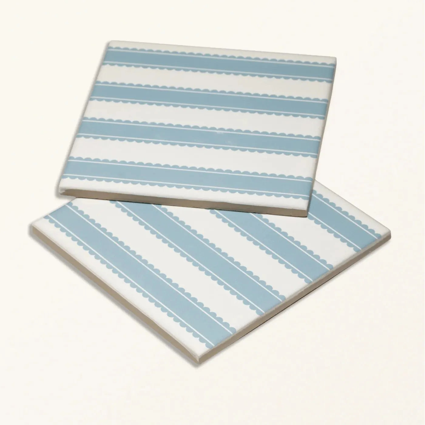 Sanderson Pinetum Stripe Dove Blue Porcelain Wall & Floor Tile 20x20cm