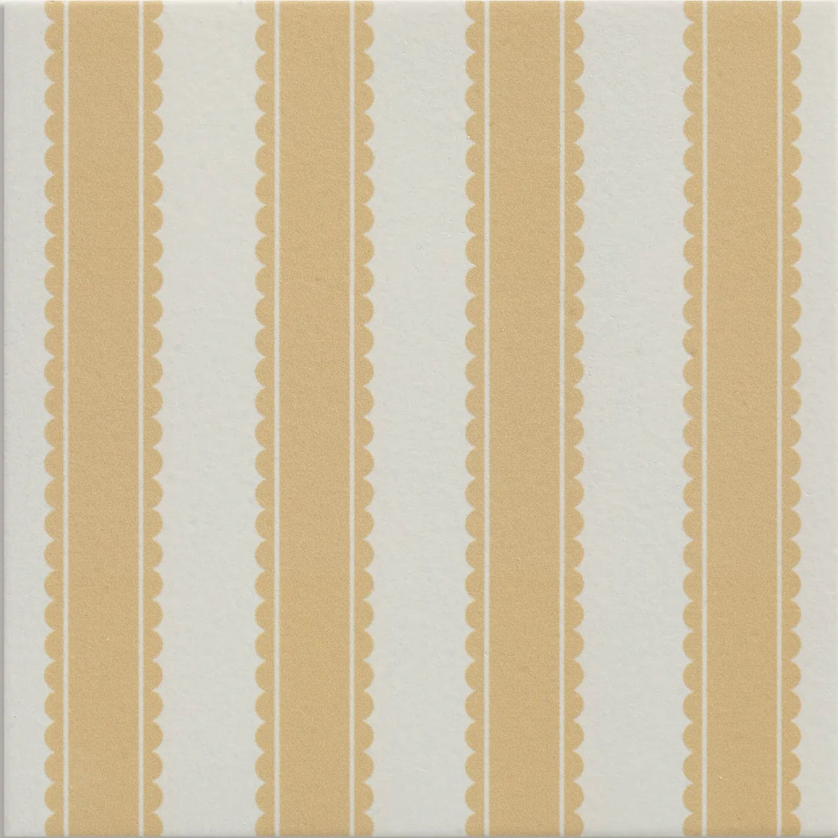 Sanderson Pinetum Stripe Ochre Porcelain Wall & Floor Tile 20x20cm