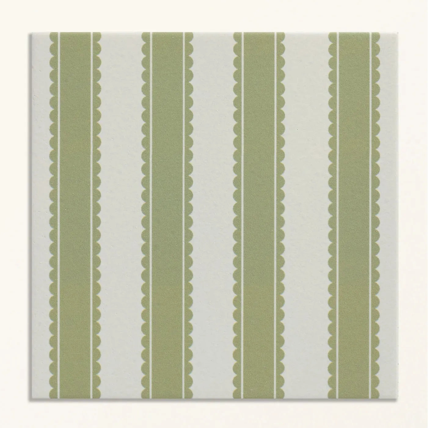 Sanderson Pinetum Stripe Sage Porcelain Wall & Floor Tile 20x20cm