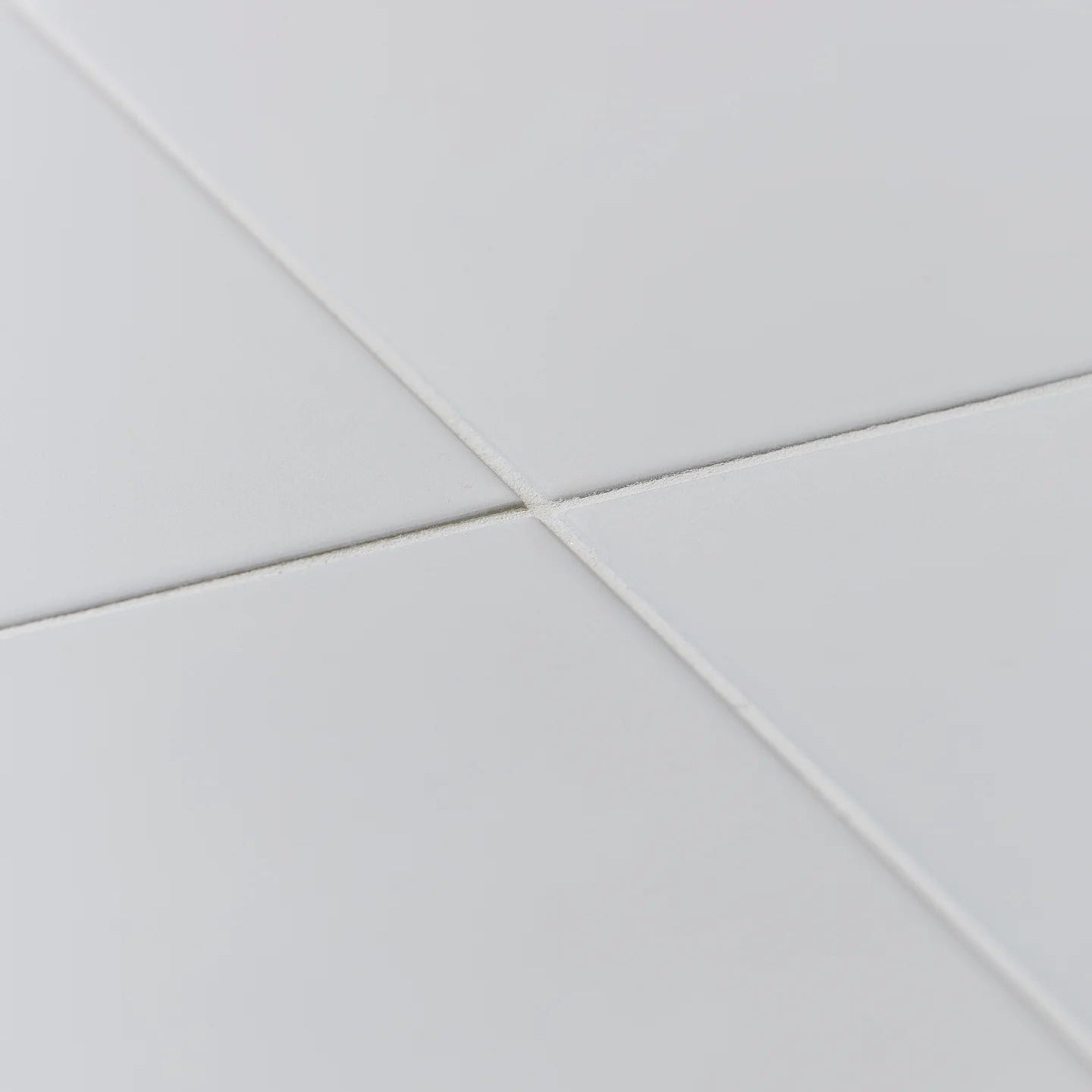 Sanderson Plain Orchid White Porcelain Wall & Floor Tile 20x20cm