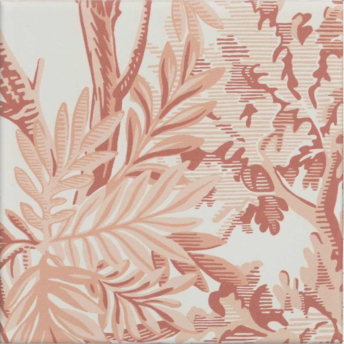 Sanderson Tapestry Trees Berry Mural Porcelain Wall & Floor Tile 20x20cm
