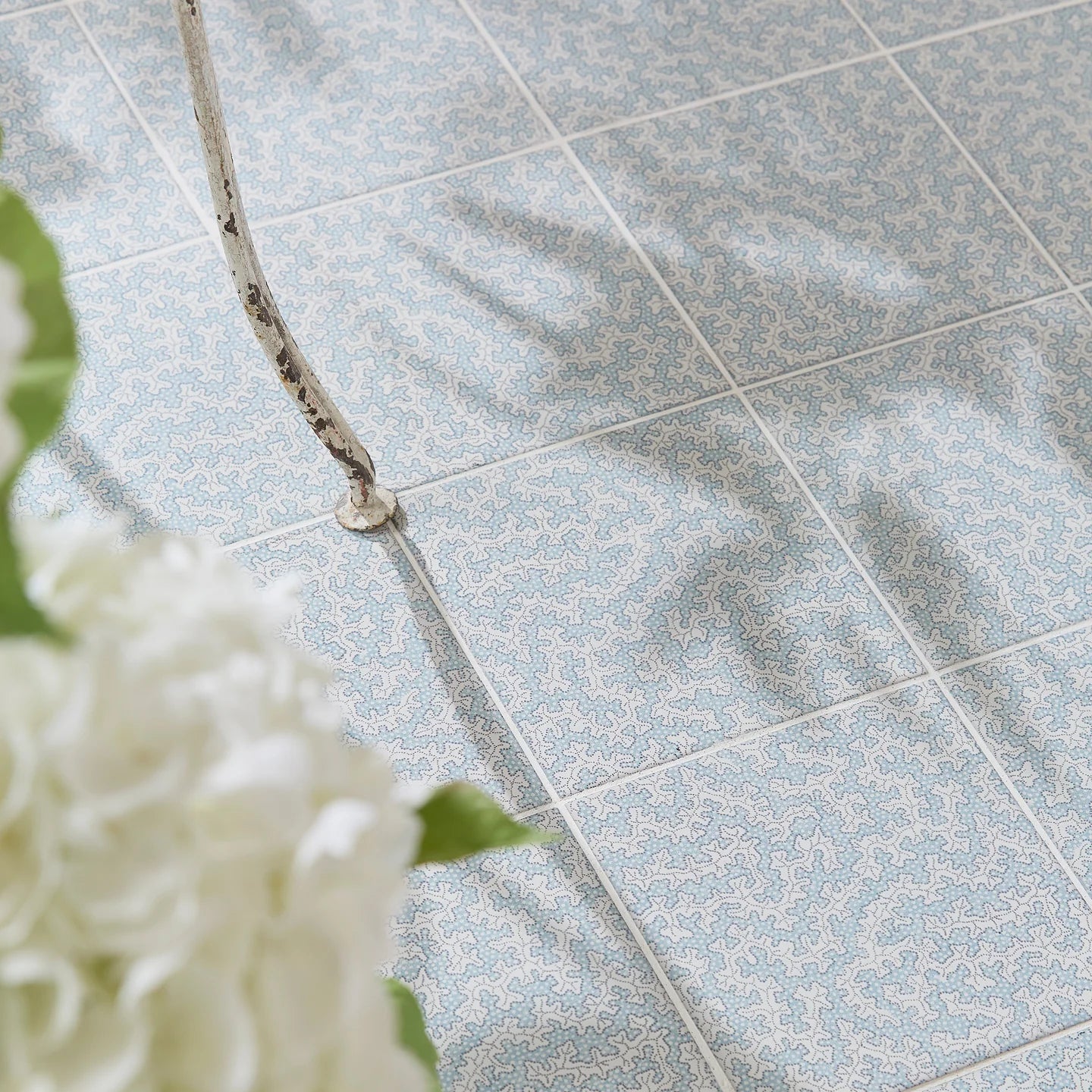 Sanderson Truffle Dove Blue Porcelain Wall & Floor Tile 20x20cm