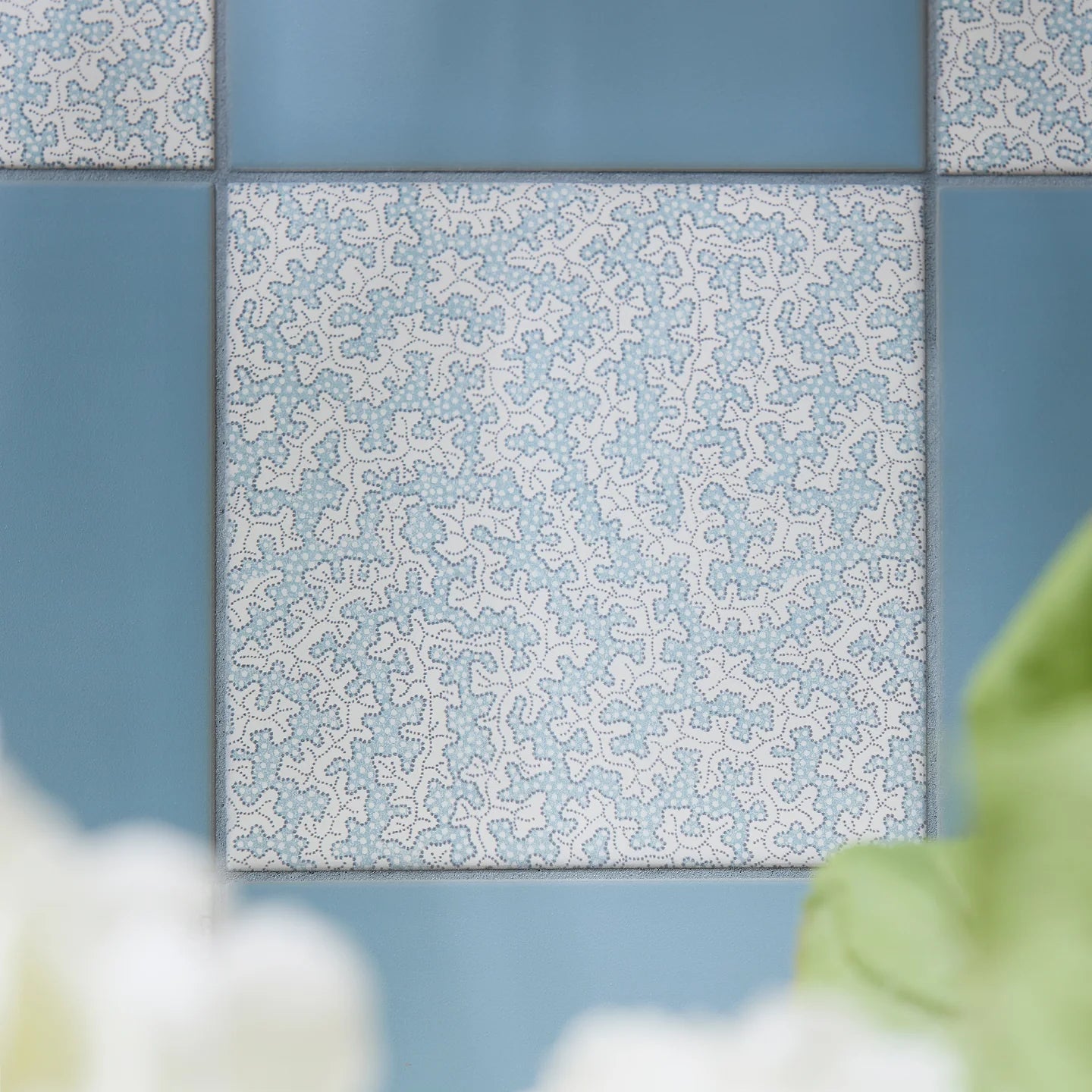 Sanderson Truffle Dove Blue Porcelain Wall & Floor Tile 20x20cm