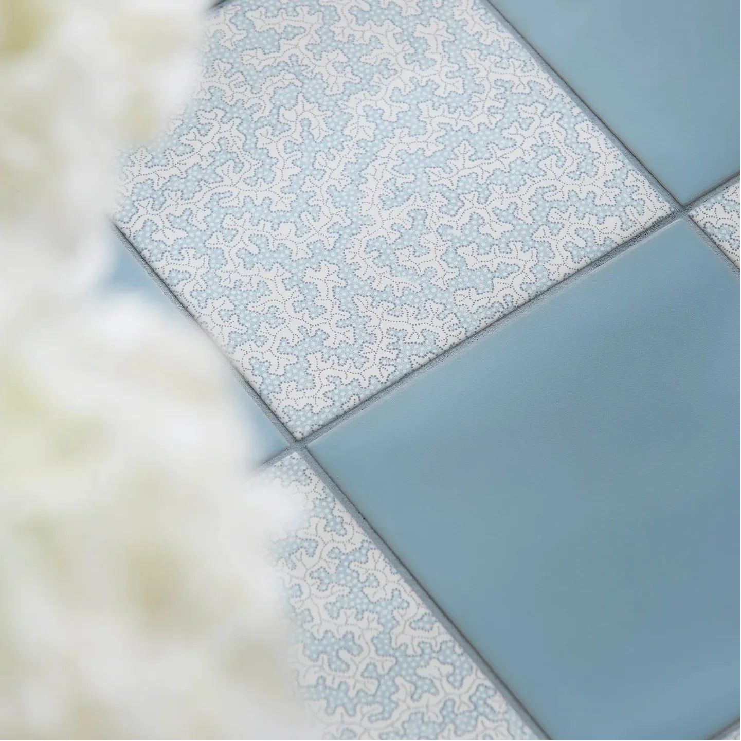 Sanderson Truffle Dove Blue Porcelain Wall & Floor Tile 20x20cm