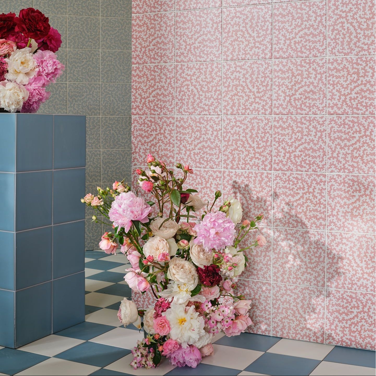 Sanderson Plain Orchid White Porcelain Wall & Floor Tile 20x20cm