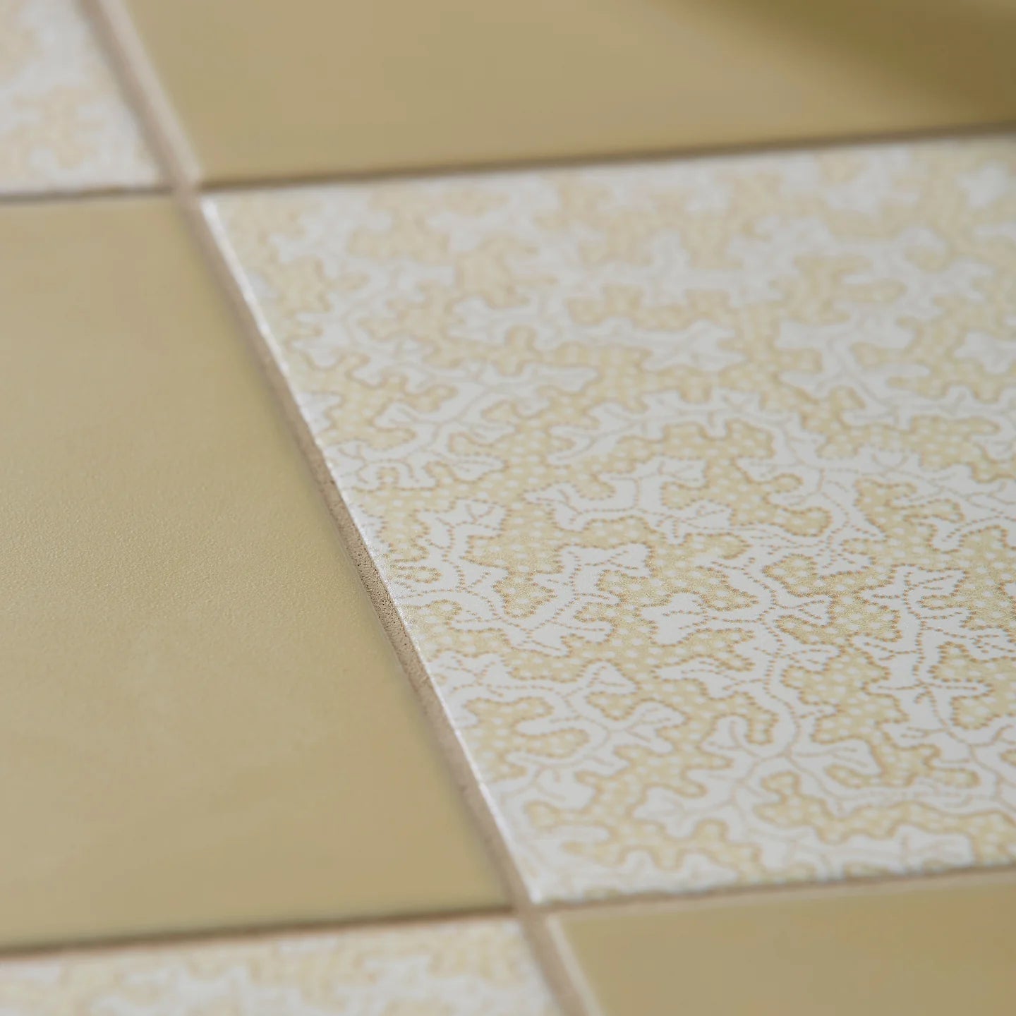 Sanderson Truffle Ochre Porcelain Wall & Floor Tile 20x20cm