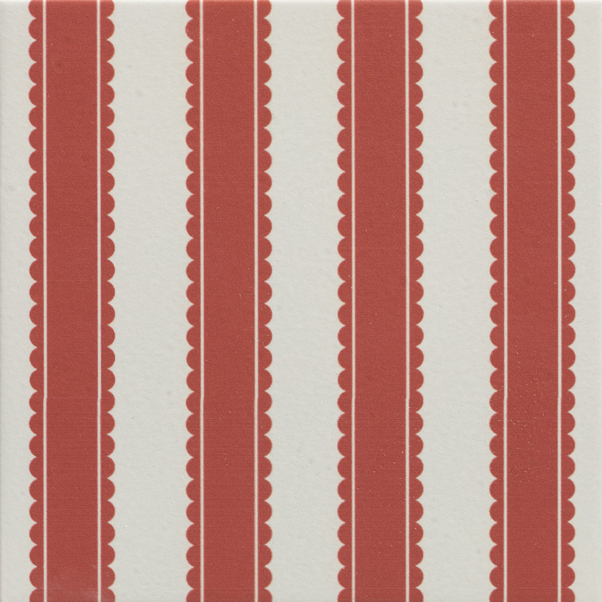 Sanderson Pinetum Stripe Madder Porcelain Wall & Floor Tile 20x20cm - Matt - Red