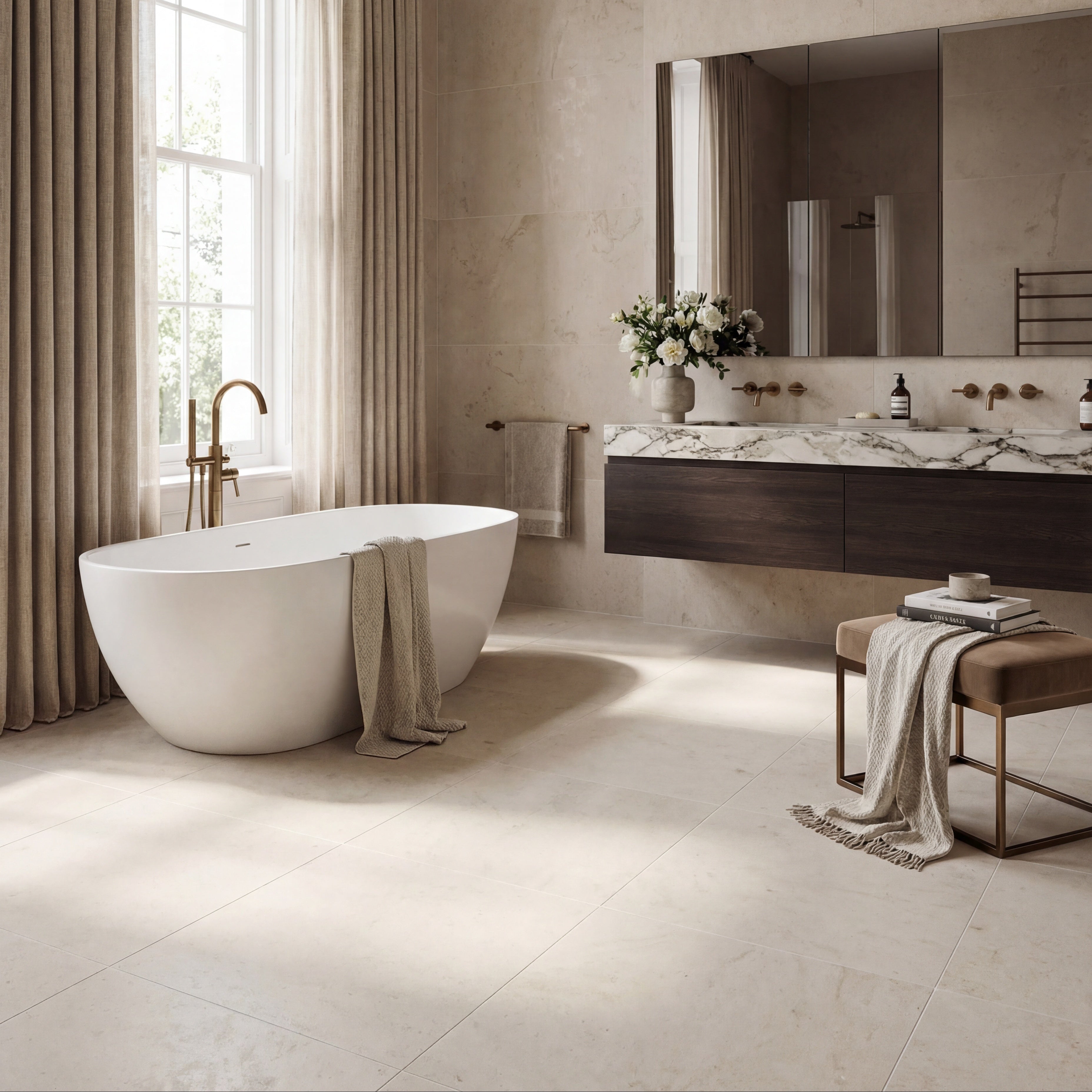 Sloane Porcelain Honed White Wall & Floor Tile
