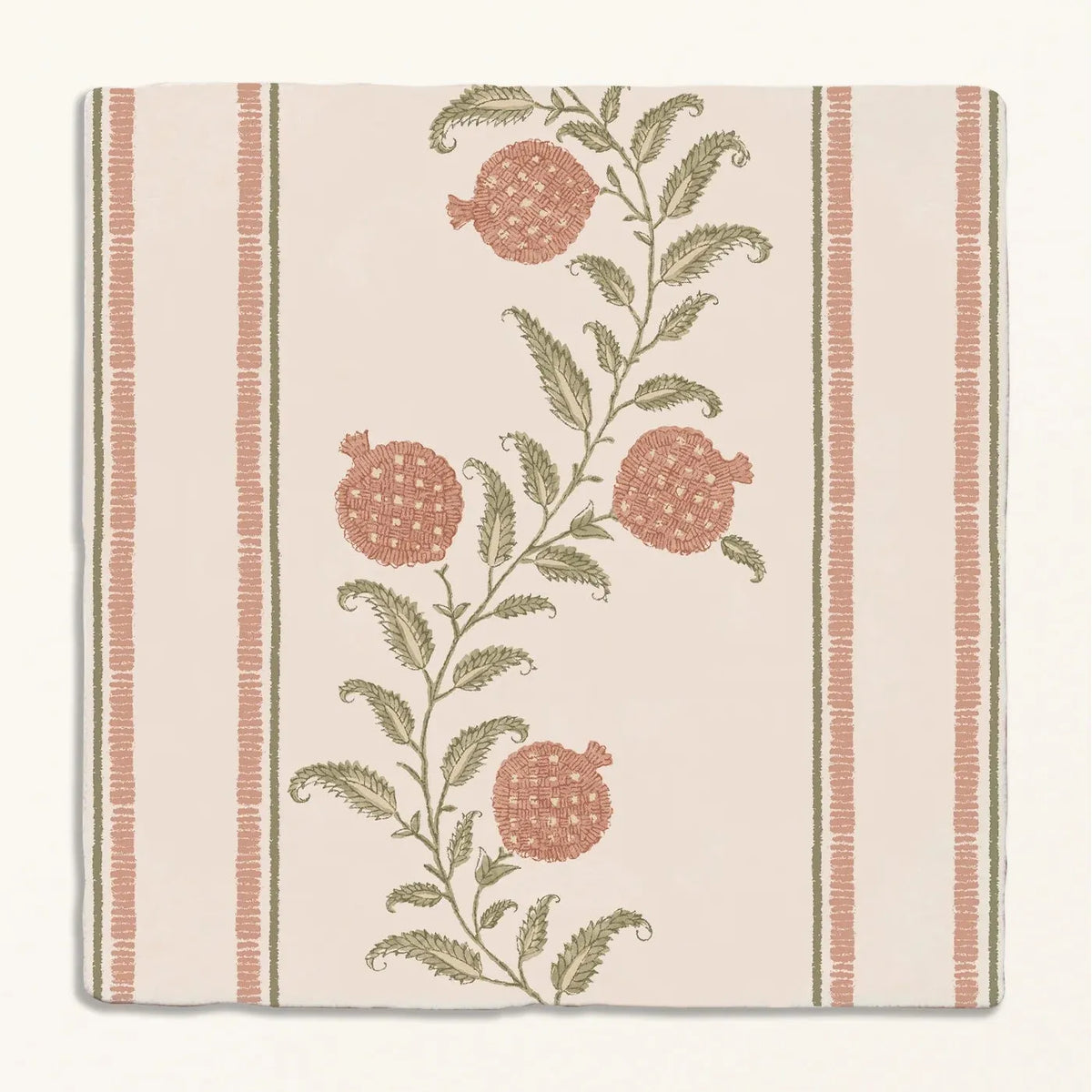 Anaar Pink Clay Border Wall Tile