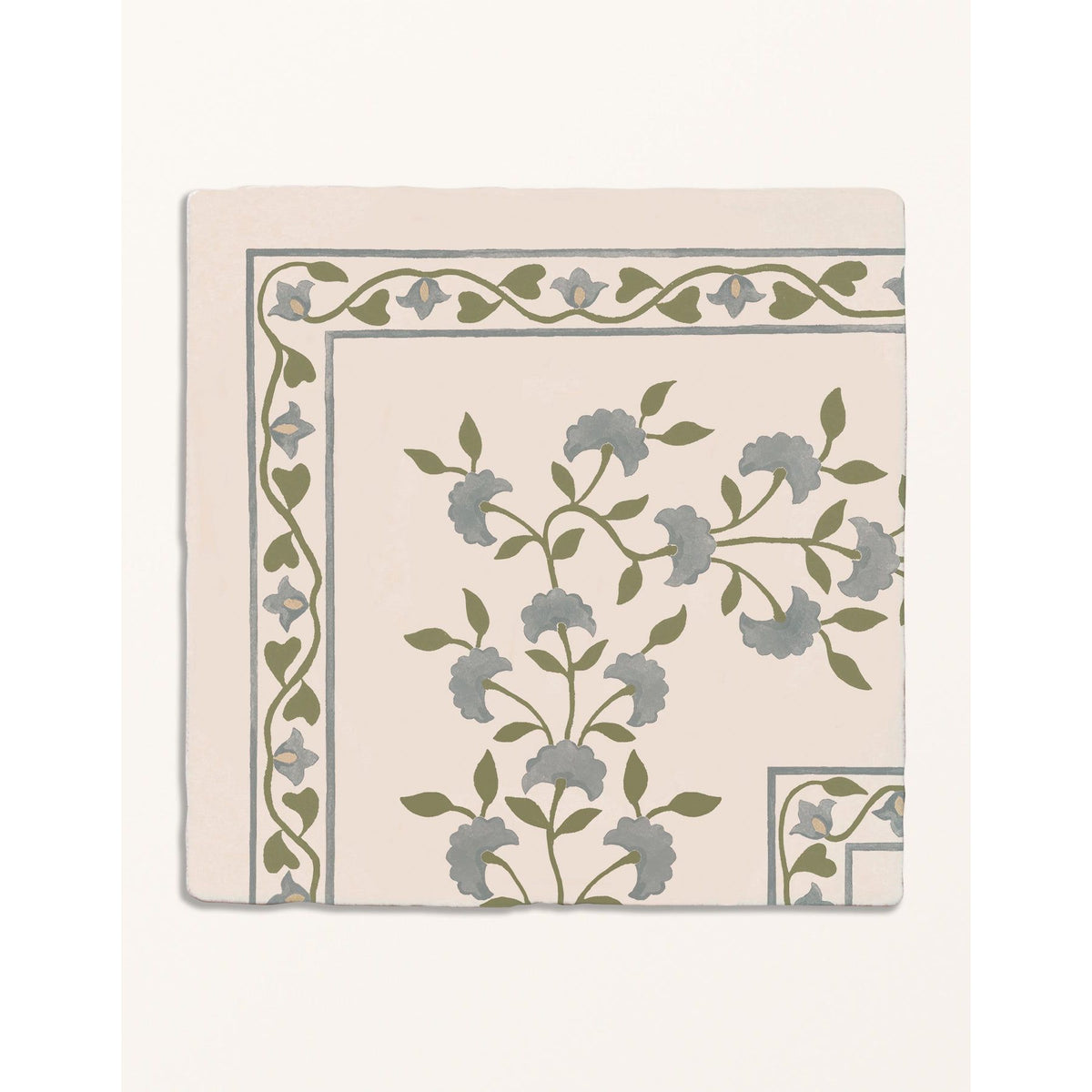 STUDIO Sanderson Anthos Pottery Blue Border & Corner - corner tile