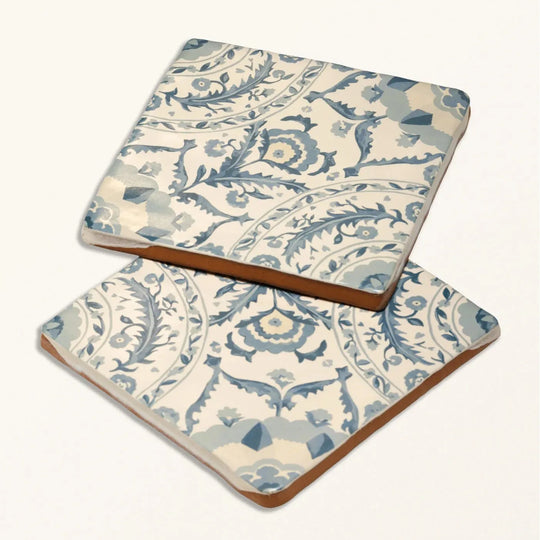 STUDIO Sanderson Anthos Pottery Blue Ceramic Wall Tile 13x13cm - alternate view