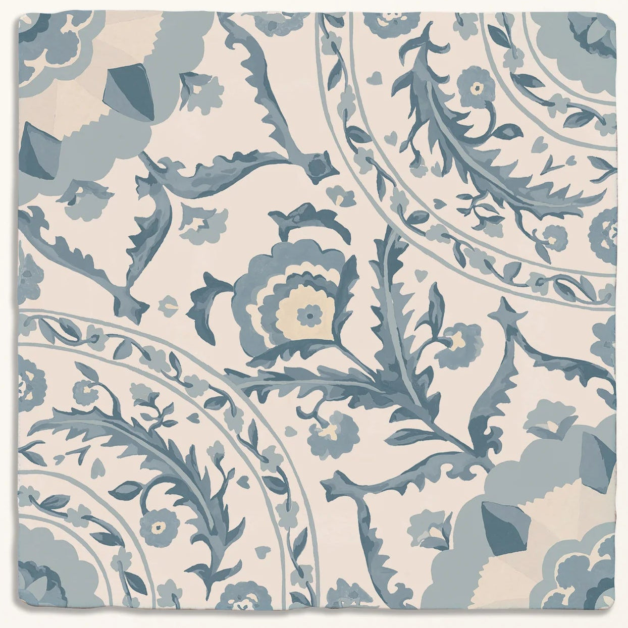 STUDIO Sanderson Anthos Pottery Blue Ceramic Wall Tile 13x13cm