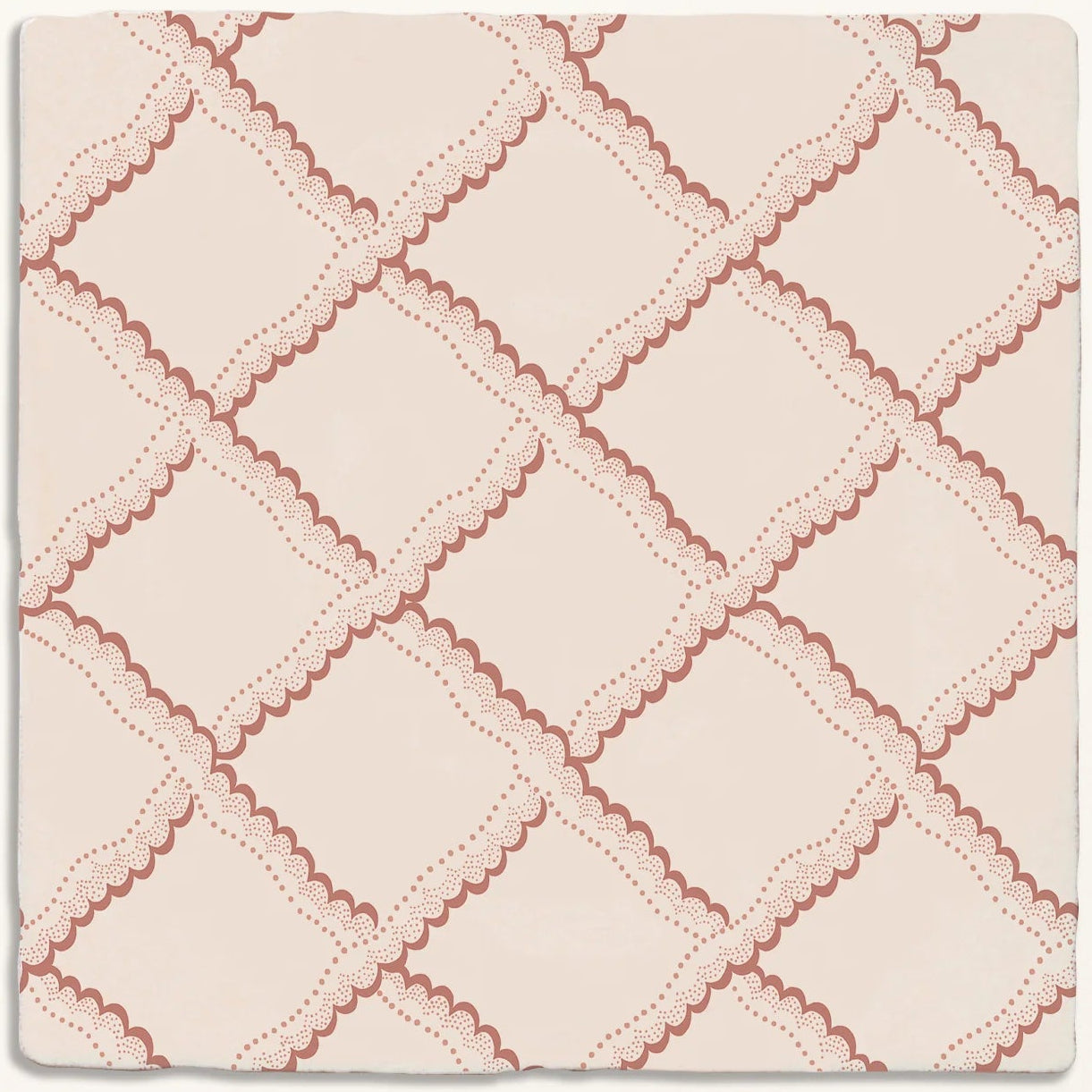 STUDIO Sanderson Rye Pink Clay Ceramic Wall Tile 13x13cm