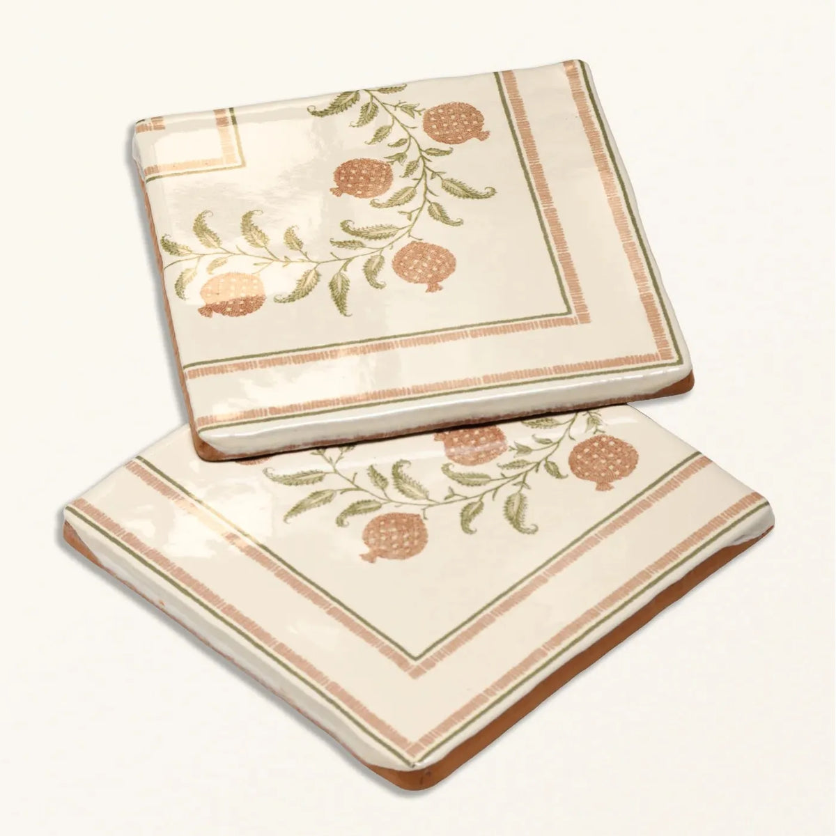 Anaar Pink Clay Corner Wall Tile