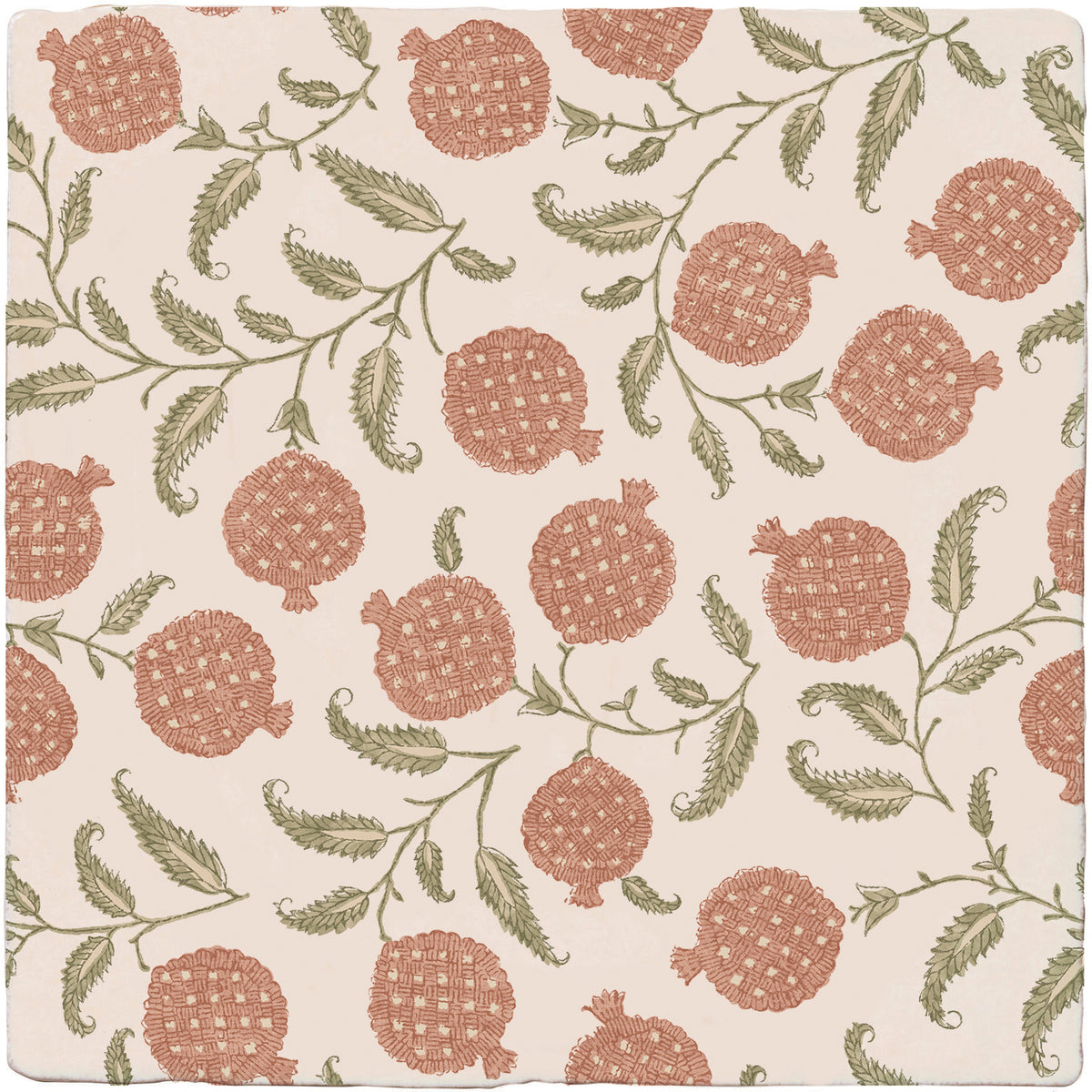 STUDIO Sanderson Anaar Pink Clay Ceramic Wall Tile 13x13cm - Gloss
