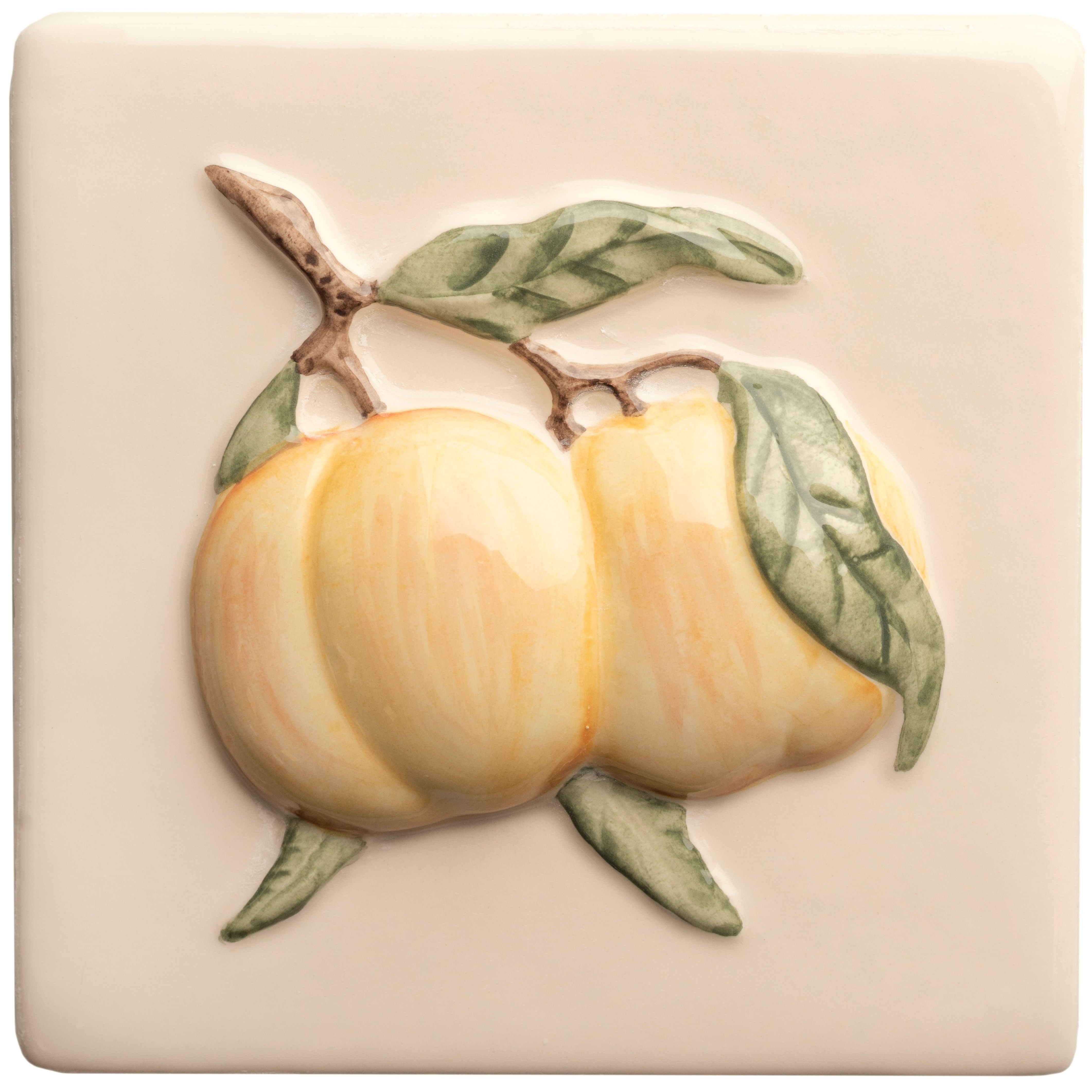 Summer Fruits Apricot Handpainted Tile