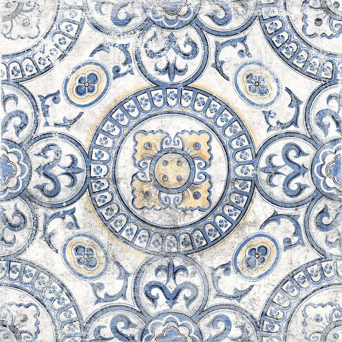 Tapestry Porcelain Paving Textured Geometric Floor Tile 61x61cm