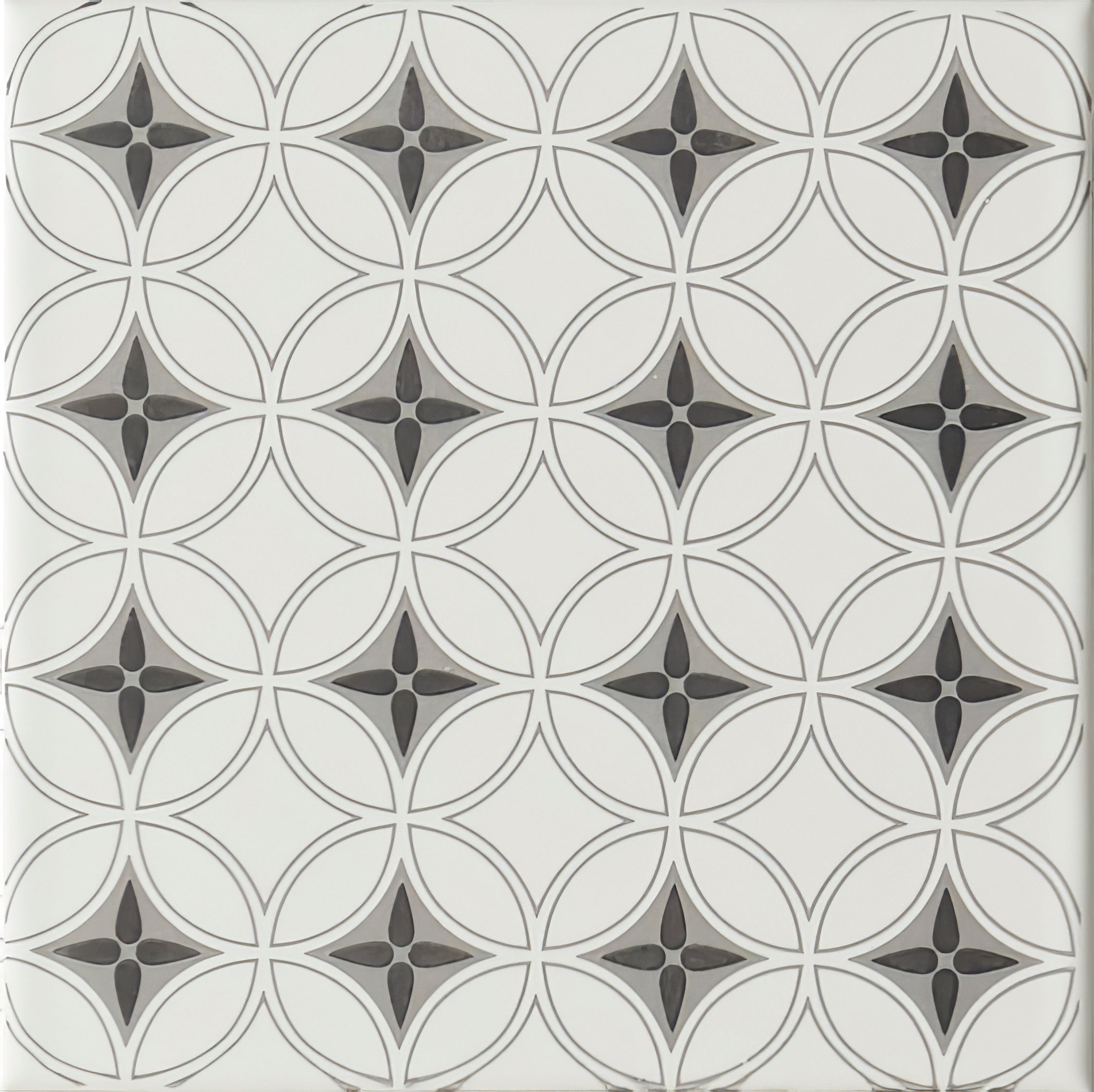 Toulon Grey on Brilliant White - Hyperion Tiles