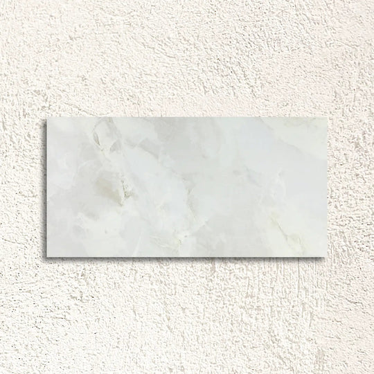 Tunis White Polished 60 x 120cm Porcelain Tile - alternate view