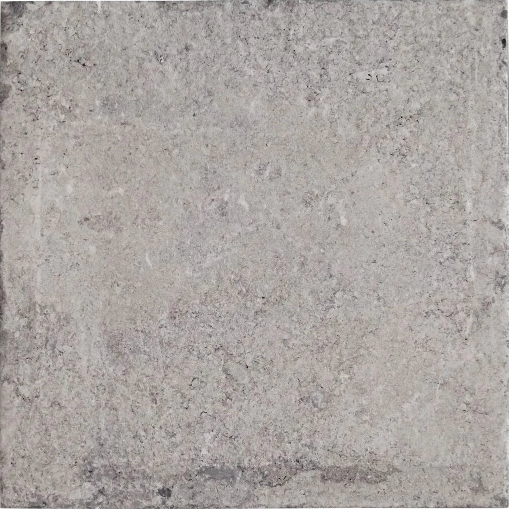 Urban grey plain porcelain tile with gray textured speckled stone surface ideal for flooring and walls