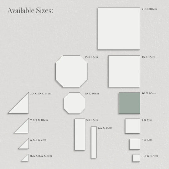Winckelmans Unglazed Pale Green 10 x 10cm Porcelain Tile - alternate view