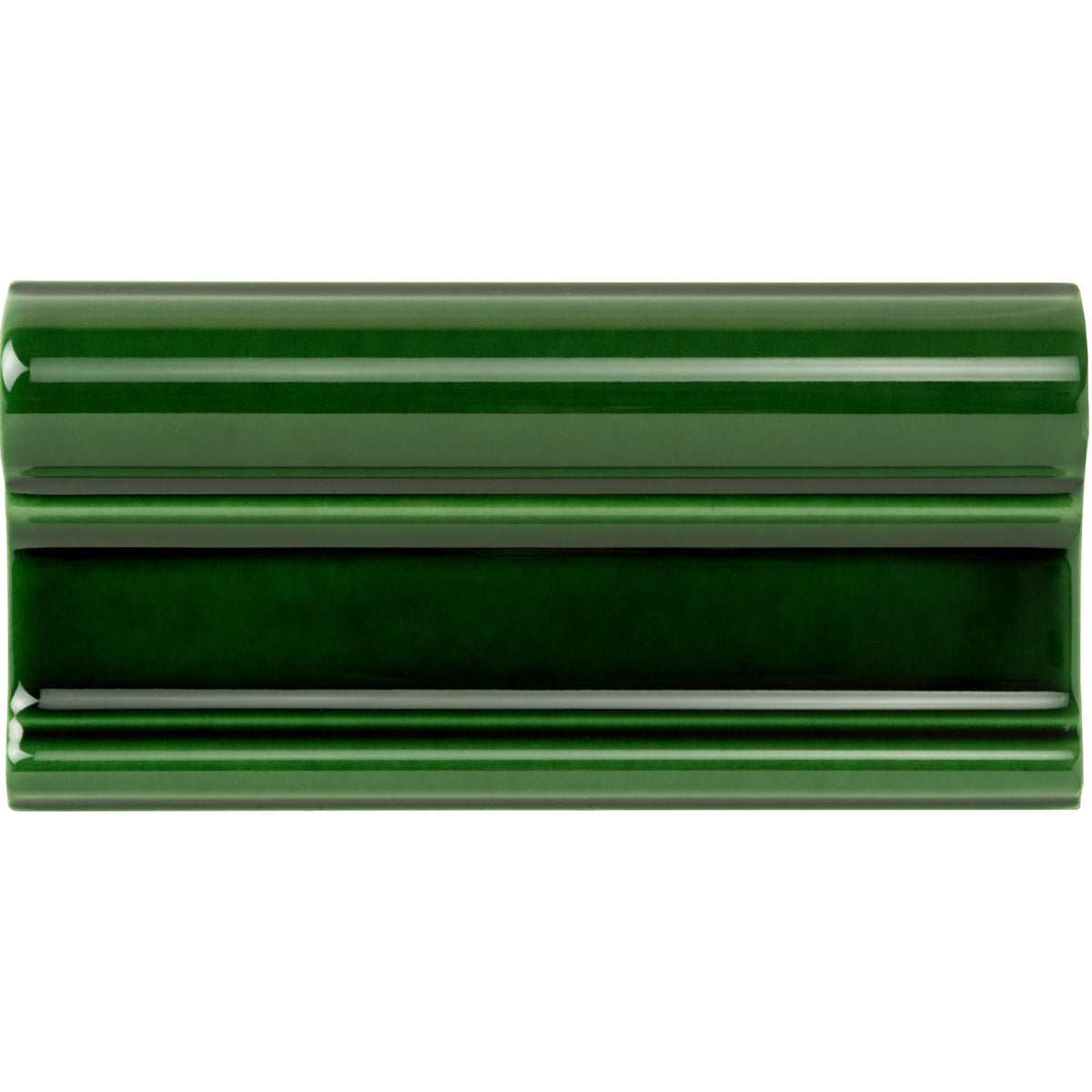 Victorian Green Victoria Moulding Ceramic Wall Tile 152x75mm - Gloss