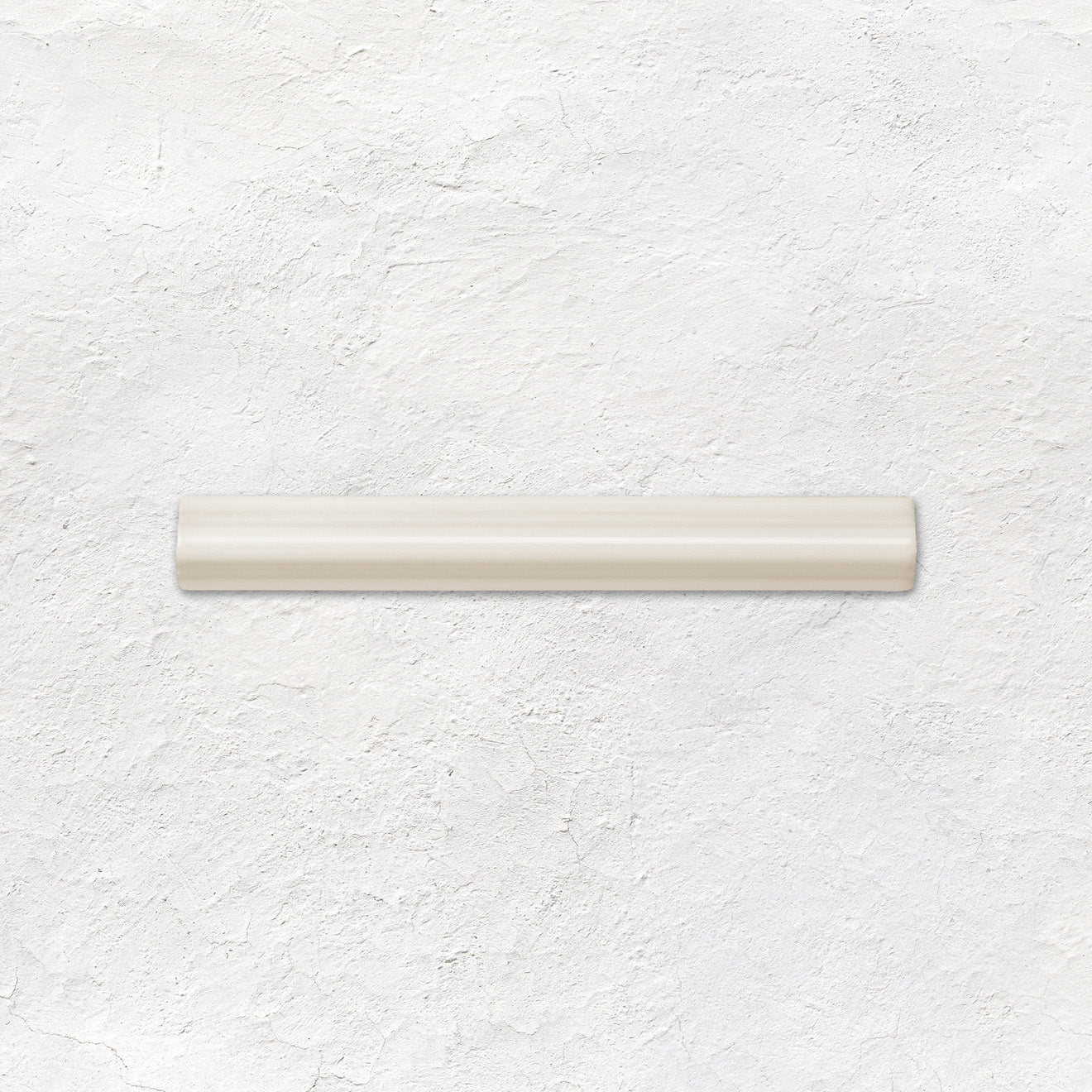 Vintage White Astragal Moulding Ceramic Wall Tile 152x21mm