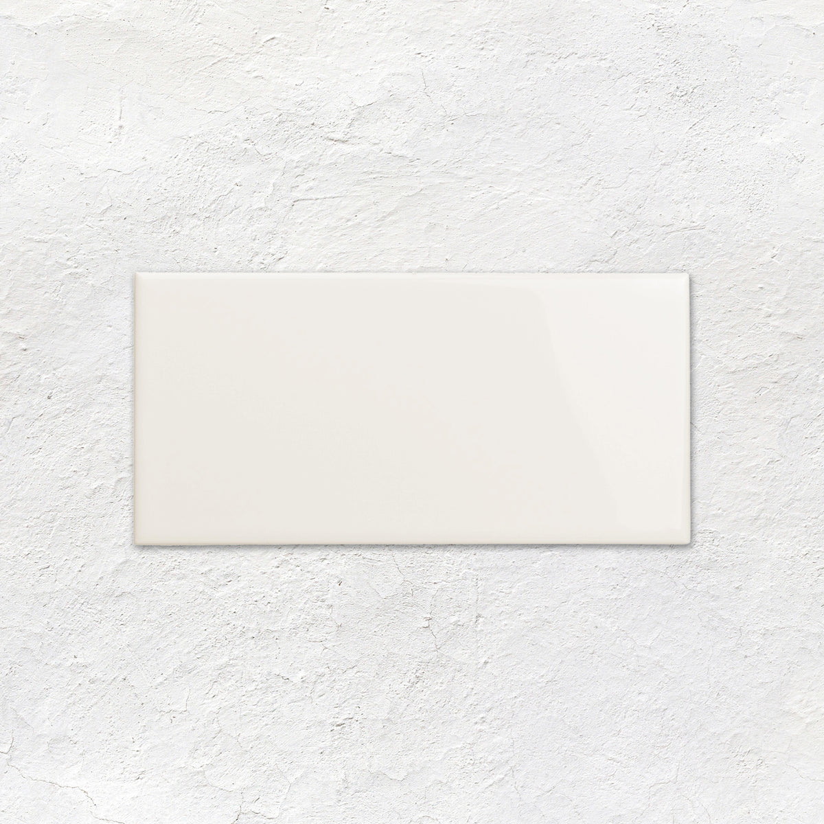 Vintage White Rounded Edge Short Ceramic Wall Tile
