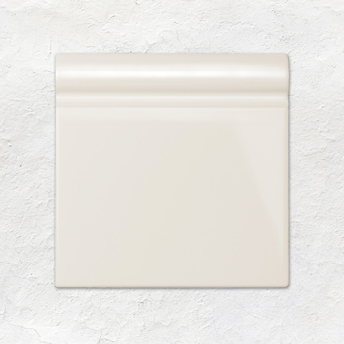 Vintage White Skirting Tile 152x152mm - Ceramic - Gloss