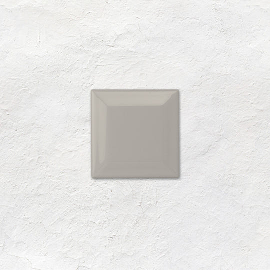 Westminster Grey Metro Bevelled Tile 75 x 75mm - Ceramic - Gloss