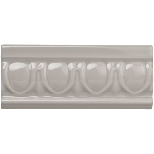 Westminster Grey Egg & Dart Moulding Ceramic Wall Tile 152x65mm - alternate view