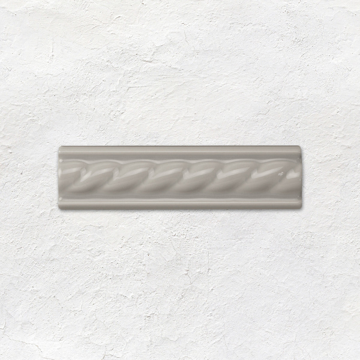 Westminster Grey Rope Moulding Ceramic Wall Tile 152x40mm - Gloss