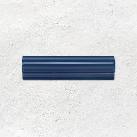 Windsor Blue Albert Moulding Ceramic Wall Tile 152x40mm - Gloss