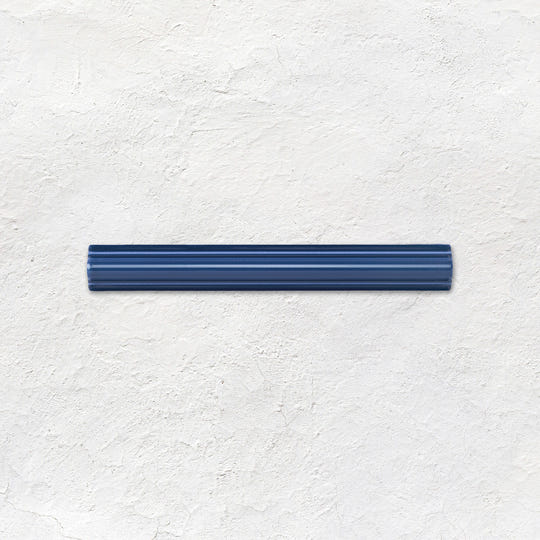 Windsor Blue Astragal Moulding Ceramic Wall Tile 152x21mm - Gloss