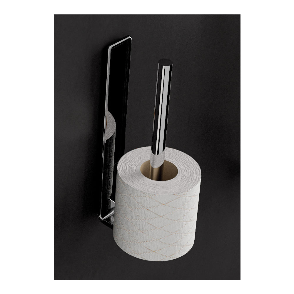 Il Giglio Double Spare Toilet Roll Holder in Chrome - Origins Living, view 3