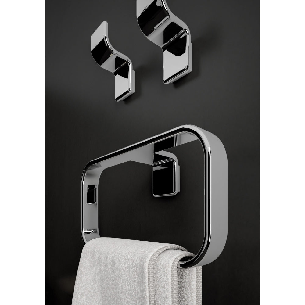 Il Giglio Towel Ring in Chrome - Origins Living, view 3
