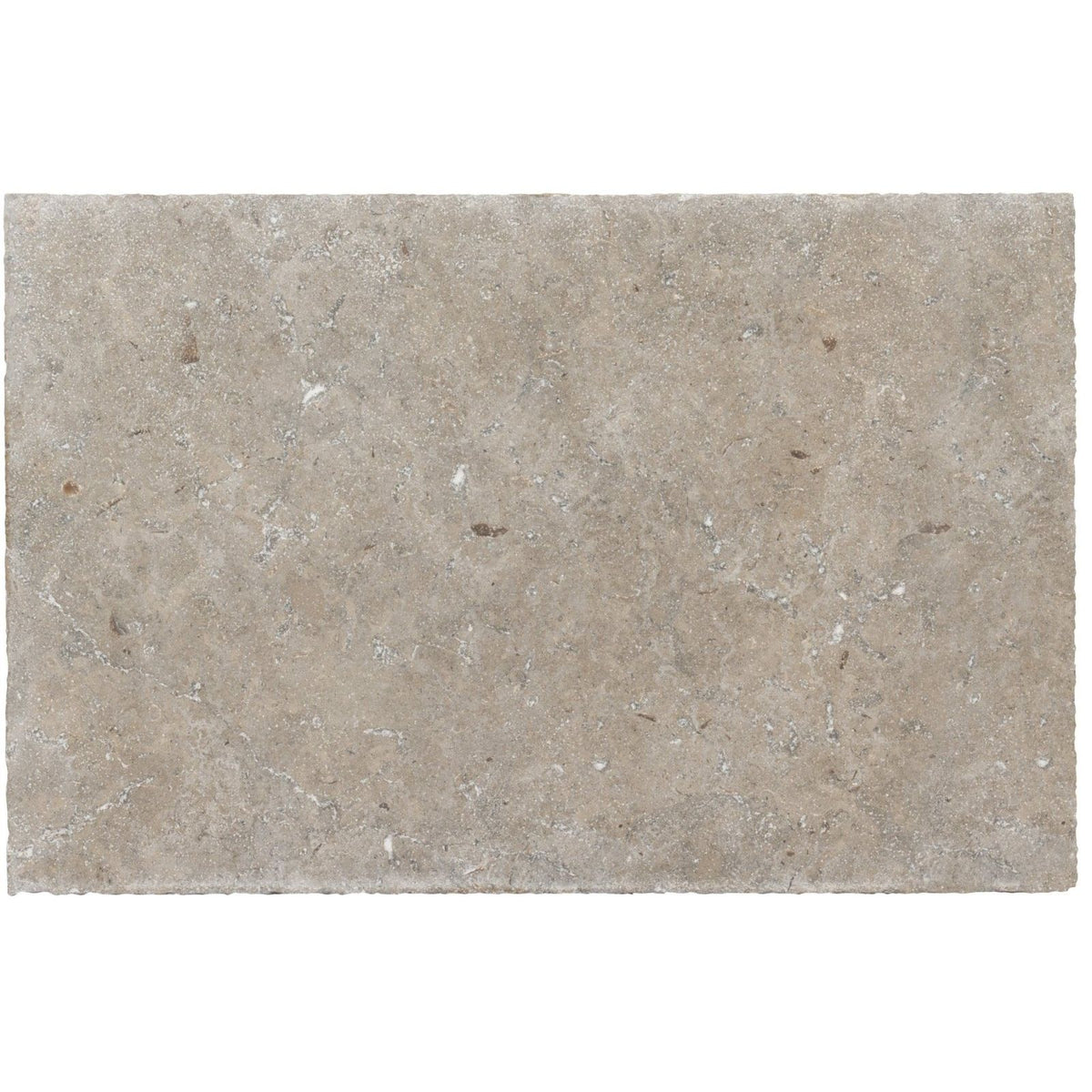 Aquitaine limestone seasoned finish rectangular light grey stone tile with natural textured surface and subtle veining